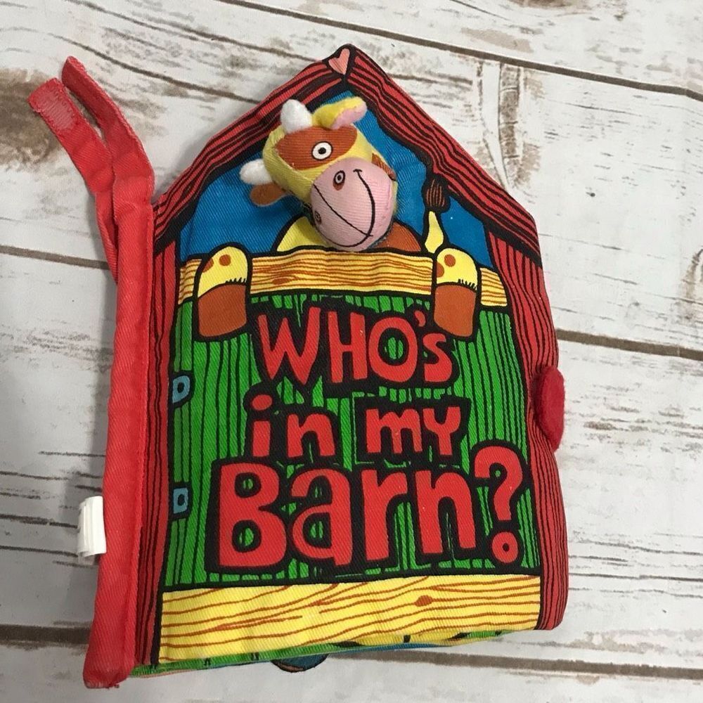 Baby Toddler Cloth Book Who’s In My Barn crinkle puppet